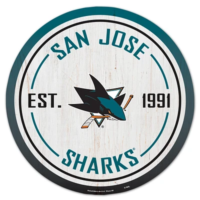 WinCraft San Jose Sharks 14" Established Year Circular Wood Sign