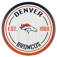 WinCraft Denver Broncos 14" Established Year Circular Wood Sign
