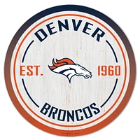WinCraft Denver Broncos 14" Established Year Circular Wood Sign