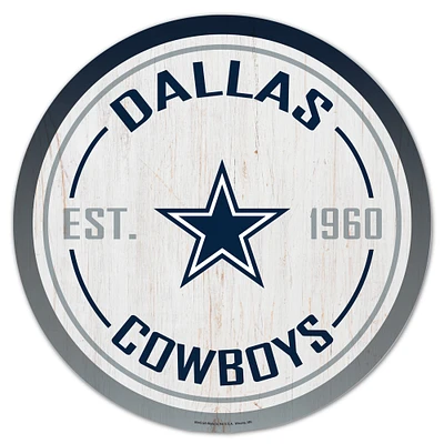 WinCraft Dallas Cowboys 14" Established Year Circular Wood Sign