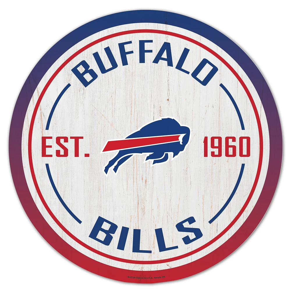 WinCraft Buffalo Bills 14" Established Year Circular Wood Sign