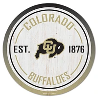 WinCraft Colorado Buffaloes 14" Established Year Circular Wood Sign