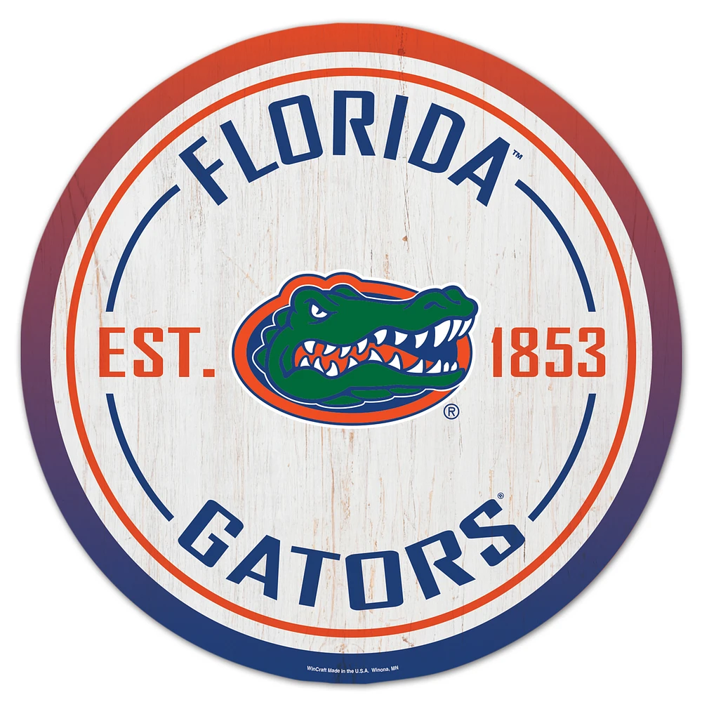 WinCraft Florida Gators 14" Established Year Circular Wood Sign