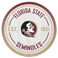 WinCraft Florida State Seminoles 14" Established Year Circular Wood Sign