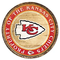 WinCraft Kansas City Chiefs 14" Fan Cave Circular Wood Sign