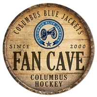 WinCraft Columbus Blue Jackets 14" Fan Cave Circular Wood Sign