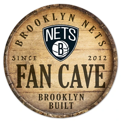 WinCraft Brooklyn Nets 14" Fan Cave Circular Wood Sign