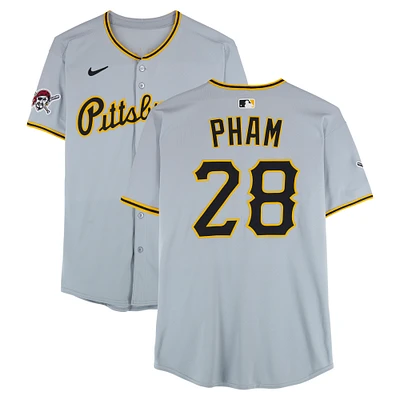 Tommy Pham Pittsburgh Pirates Game-Used #28 Gray Nike Jersey vs. Los Angeles Angels on April 23, 2025