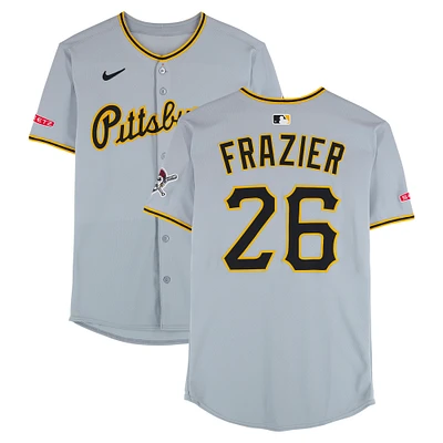 Adam Frazier Pittsburgh Pirates Game-Used #26 Gray Nike Jersey vs. Los Angeles Angels on April 23, 2025