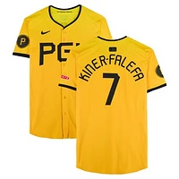 Isiah Kiner-Falefa Pittsburgh Pirates Game-Used #7 Gold Nike City Connect Jersey vs. Cleveland Guardians on April 18, 2025