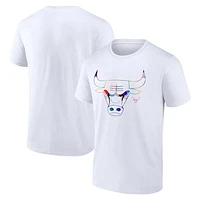 Men's White Chicago Bulls Team Logo Pride T-Shirt