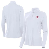 Women's Antigua Clemson Tigers Palmetto Series Intent Quarter-Zip Pullover