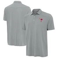 Men's Antigua  Gray Clemson Tigers Palmetto Series Western Polo