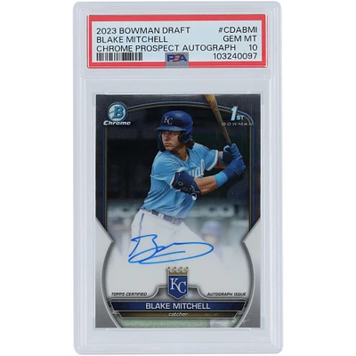 Blake Mitchell Kansas City Royals Autographed 2023 Bowman Chrome 1st Bowman #CDA-BMI PSA Authenticated 10 Card