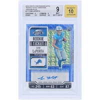 Sam LaPorta Detroit Lions Autographed 2023 Panini Zenith Contenders Optic Preview Blue Prizm #117 #11/23 BGS Authenticated 9/10 Rookie Card - 9,9,9.5,9.5 Subgrades