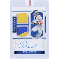 Puka Nacua Los Angeles Rams Autographed 2023 Panini National Treasures Dual Relic #RGS-PNA #13/25 Rookie Card