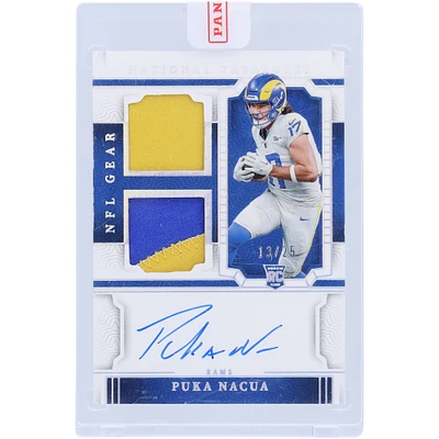 Puka Nacua Los Angeles Rams Autographed 2023 Panini National Treasures Dual Relic #RGS-PNA #13/25 Rookie Card