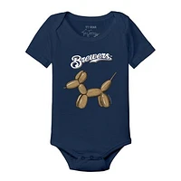 Infant Tiny Turnip Navy Milwaukee Brewers Balloon Dog Bodysuit