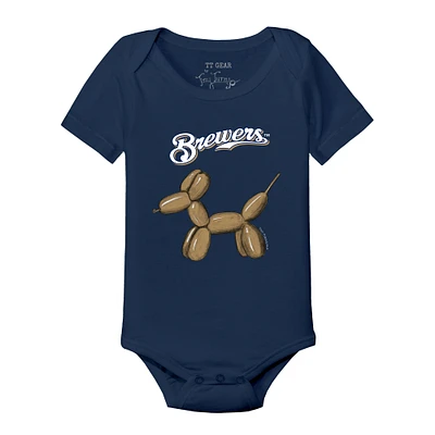 Infant Tiny Turnip Navy Milwaukee Brewers Balloon Dog Bodysuit