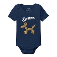 Infant Tiny Turnip Navy Milwaukee Brewers Balloon Dog Bodysuit