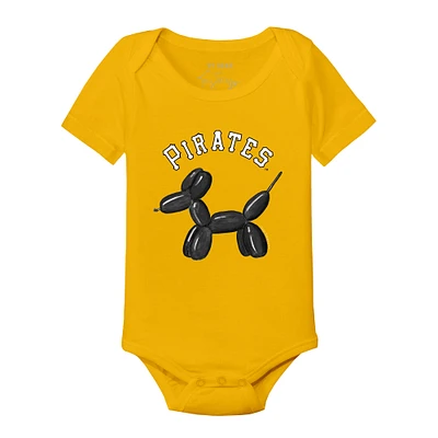 Infant Tiny Turnip Gold Pittsburgh Pirates Balloon Dog Bodysuit