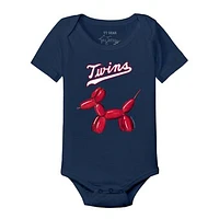 Infant Tiny Turnip Navy Minnesota Twins Balloon Dog Bodysuit