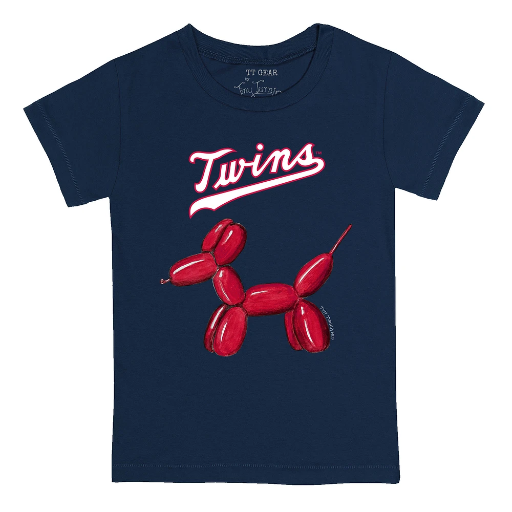 Infant Tiny Turnip Navy Minnesota Twins Balloon Dog T-Shirt