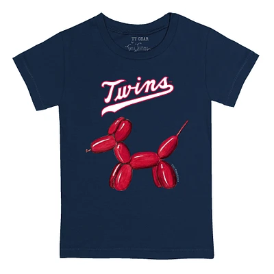 Infant Tiny Turnip Navy Minnesota Twins Balloon Dog T-Shirt