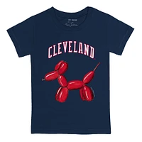 Toddler Tiny Turnip Navy Cleveland Guardians Balloon Dog T-Shirt