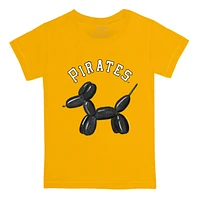 Toddler Tiny Turnip Gold Pittsburgh Pirates Balloon Dog T-Shirt