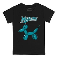Toddler Tiny Turnip Black Miami Marlins Balloon Dog T-Shirt