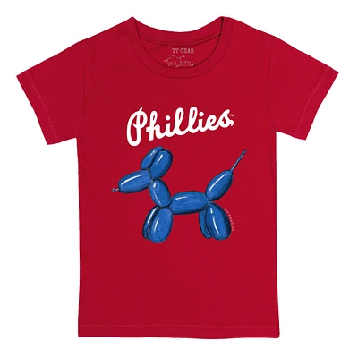 Youth Tiny Turnip Red Philadelphia Phillies Balloon Dog T-Shirt