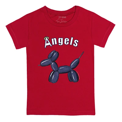 Youth Tiny Turnip Red Los Angeles Angels Balloon Dog T-Shirt