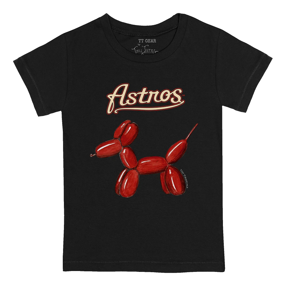 Youth Tiny Turnip Black Houston Astros Balloon Dog T-Shirt