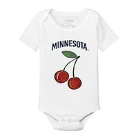 Infant Tiny Turnip White Minnesota Twins Cherries Bodysuit