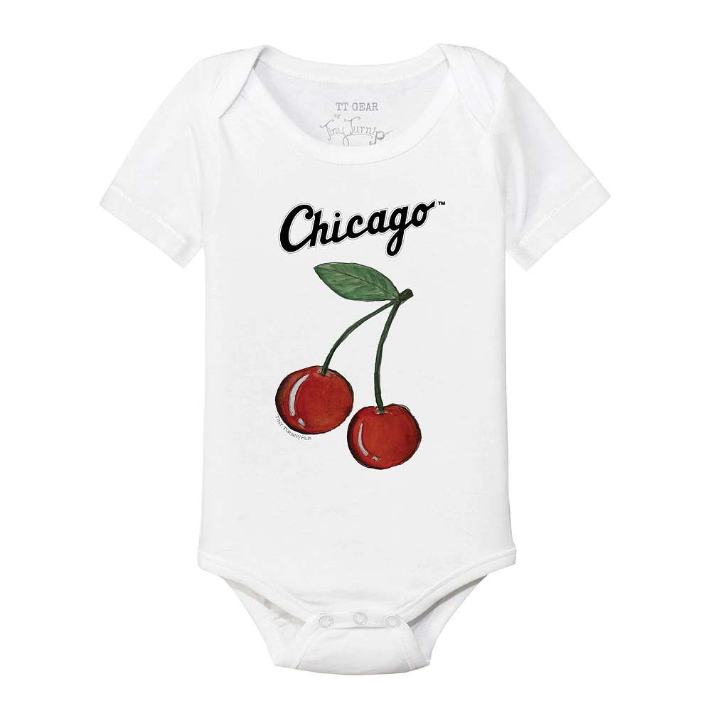 Infant Tiny Turnip White Chicago Sox Cherries Bodysuit