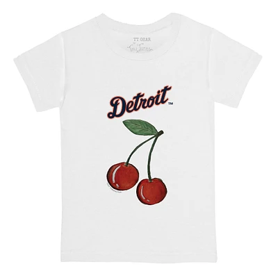 Infant Tiny Turnip White Detroit Tigers Cherries T-Shirt