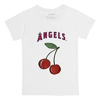 Infant Tiny Turnip White Los Angeles Angels Cherries T-Shirt