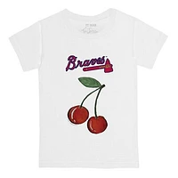 Infant Tiny Turnip White Atlanta Braves Cherries T-Shirt