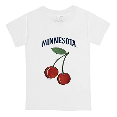 Toddler Tiny Turnip White Minnesota Twins Cherries T-Shirt
