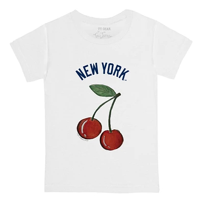 Toddler Tiny Turnip White New York Yankees Cherries T-Shirt