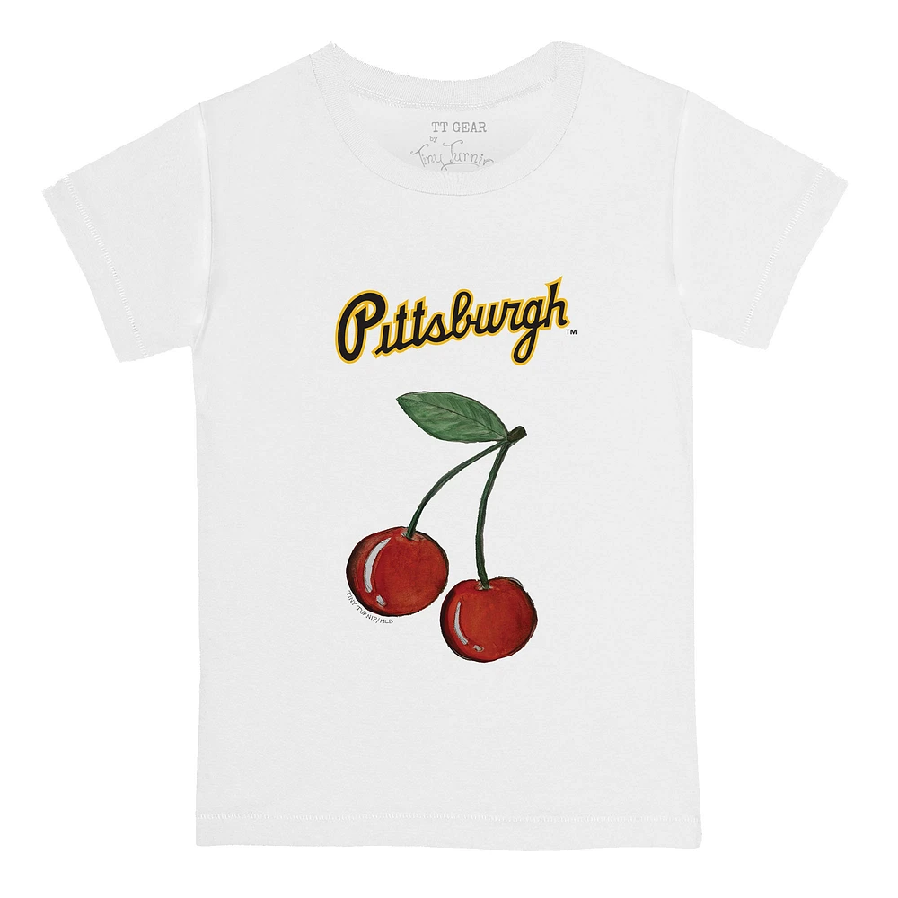 Toddler Tiny Turnip White Pittsburgh Pirates Cherries T-Shirt