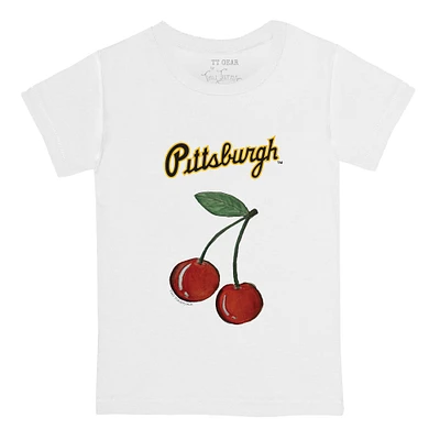 Toddler Tiny Turnip White Pittsburgh Pirates Cherries T-Shirt