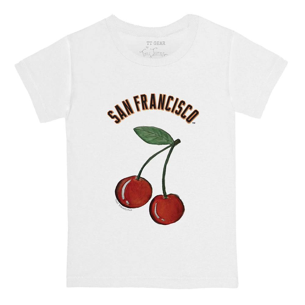 Toddler Tiny Turnip White San Francisco Giants Cherries T-Shirt