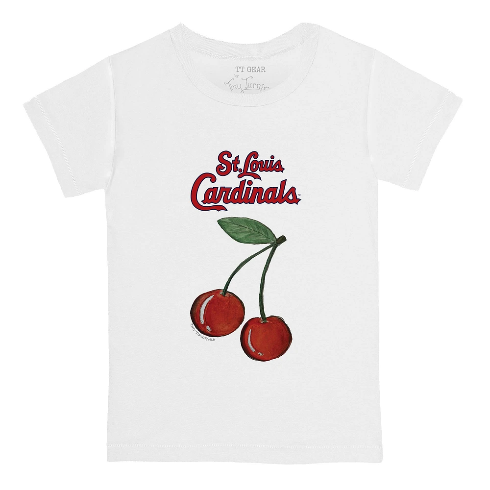 Toddler Tiny Turnip White St. Louis Cardinals Cherries T-Shirt