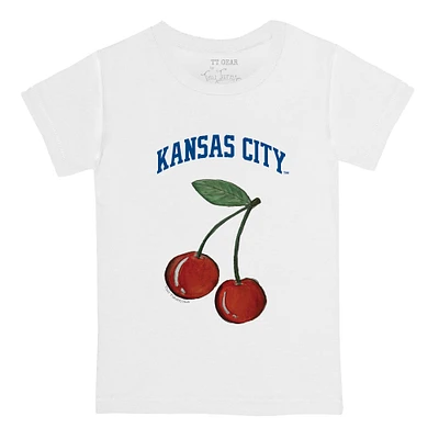 Youth Tiny Turnip White Kansas City Royals Cherries T-Shirt