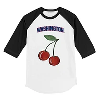 Youth Tiny Turnip White Washington Nationals Cherries 3/4-Sleeve Raglan Baseball T-Shirt