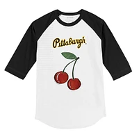 Youth Tiny Turnip White Pittsburgh Pirates Cherries 3/4-Sleeve Raglan Baseball T-Shirt