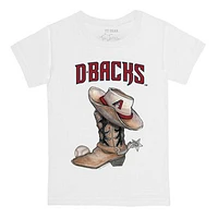 Infant Tiny Turnip White Arizona Diamondbacks Cowboy Boot T-Shirt