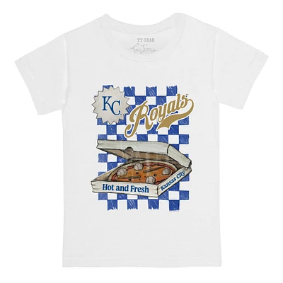 Infant Tiny Turnip White Kansas City Royals Pizza T-Shirt